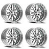 Set 4 22" Corsart Kingpin 5 Gloss Brushed Diamond Cut Lip 22x12 5x5 0mm Wheels