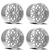 Set 4 22" Corsart Gunner Gloss Brushed Diamond Cut Lip 22x12 Wheels 5x5 0mm Rims