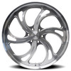 24" Corsart Argon 6 Brushed Milled Diamond Cut Lip 24x10.5 Wheel 6x5.5 38mm Rim