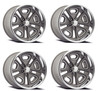 Set 4 18" Resto Del Ray Texture Gunmetal Milled Diamond Cut Lip 18x9.5 5x4.5 1mm