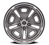 Set 4 17" Resto Del Ray Texture Gun Metal Milled Diamond Cut Lip 17x8 5x4.5 1mm