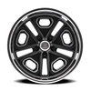 Set 4 20" Resto Del Ray Glossy Black Milled Diamond Cut Lip 20x8 5x4.75 1mm Rims