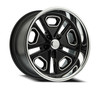 22" Resto Del Ray Glossy Black Center Milled Diamond Cut Lip 22x8.5 5x4.5 1mm