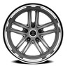 Set 4 20" Resto Maverick Texture Gun Metal Milled Diamond Cut Lip 20x9.5 5x4.5 1mm