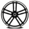 24" Resto Maverick Gloss Black Milled Window Diamond Cut Lip 24x9 6x5.5 25mm Rim
