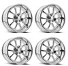 Set 4 20" Resto Laguna Milled Window Chrome Plated 20x8 Wheels 5x4.75 1mm Rims