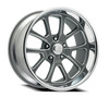 22" Resto Laguna Texture Gunmetal Center Milled Diamond Cut Lip 22x8.5 5x4.5 1mm