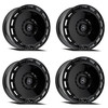 Set 4 24" Select Apollo Glossy Black 24x10 Wheels 6x5.5 (6x139.7) 6x135 25mm Rim