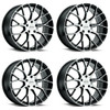 Set 4 Petrol P2B 19x8 5x4.25 Gloss Black W/ Machined Face Wheels 19" 40mm Rims