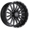 Set 4 22" TIS 567BM Gloss Black Milled Accents Wheels 22x12 8x180 -44mm Rims