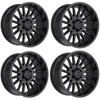 Set 4 20" TIS 567B Gloss Black Wheels 20x10 6x135 6x5.5 -25mm Offroad Truck Rims