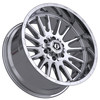 TIS 567C chrome off-road rim showing its deep concave profile and aggressive lifted truck styling