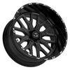 Set 4 26" TIS 560BM Gloss Black Milled Accents Wheels 26x14 8x6.5 -76mm Rims