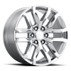 Set 4 Performance Replicas PR196 22x9 6x5.5 Chrome Wheels 22" 24mm Rims