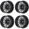 Set 4 20" TIS 567BM Gloss Black Milled Accents 20x10 6x135 6x5.5 -25mm Wheels