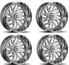 Set 4 20" TIS 544C Chrome Plated Wheels 20x10 6x135 6x5.5 -25mm Lifted Truck Rim