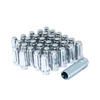Chrome 8 Lug Kit Gorilla Lug Nuts Set 32 14mm x 1.5 Spline Nut Truck M14x1.5