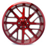 22" Axe Wheels AX2.2 Candy Red 22x12 Wheel 6x135 6x5.5 -44mm For Chevy Ram Ford