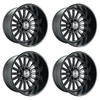 Set 4 20" Hostile H127 Titan Asphalt 20x9 Wheels 8x6.5 0mm w/ LT275/55R20 Hercules Tires AT