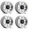 Set 4 15" Vision ATV 356 Manx 2 Beadlock Machined Wheels 15x7 4x156 13mm Rims