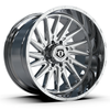 Set 4 22" TIS 547C Chrome Plated Wheels 22x12 8x180 -44mm Offroad Truck Rims
