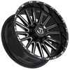 20" TIS 567BM Gloss Black Milled Accents Wheel 20x10 8x170 -25mm Offroad Rim