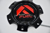 Fuel Gloss Black Red Logo Wheel Center Cap Hub Cap U1006-12GBQ 6" Trigger D758 6x5.5