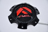 Fuel Gloss Black Red Logo Wheel Center Cap Hub Cap U1006-12GBQ 6" Trigger D758 6x5.5