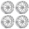 Set 4 22" Dolce Performance Magari Silver Machined Face 22x10.5 5x4.5 40mm Rims Luxury Wheels