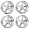 Set 4 20" Dolce Performance Stella Silver Machined Face 20x8.5 5x112 28mm Wheels Luxury Rims