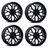 Set 4 20" Katana Wheels KR01 Matte Black 20x8.5 Wheels 5x4.5 40mm Racing Rims