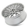 Set 4 24" Touren TR08 Gloss Silver 24x10 Wheels 6x5.5 25mm Truck SUV Rims