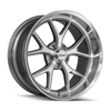 Set 4 18" Ridler 661 Gloss Grey Diamond Cut Face & Lip Wheels 18x8 5x5 0mm Rims