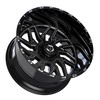 26" TIS 544BM Gloss Black Milled Accents Wheel 26x12 8x180 -44mm Offroad Rim