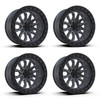 Set 4 20" TIS 556AB Anthracite Black Ring Wheels 20x10 6x5.5 -20mm Offroad Rims