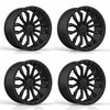 Set 4 20" TIS 556SB Satin Black Satin Black Ring Wheels 20x10 8x180 -20mm Rims
