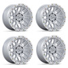 Set 4 20" Fuel FC881 Surge Gloss Silver Machined Face 20x9 Wheels 8x6.5 1mm Rims