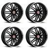 Set 4 Victor Equipment Lemans 20x11 5x130 Black W  Mirror Wheels 20" 55mm