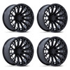 Set 4 20" Fuel FC882 Trax Matte Black 20x9 Wheels 6x5.5 20mm Offroad Truck Rims