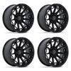 Set 4 20" Fuel FC900 Grip Gloss Black 20x10 Wheels 5x5 -18mm Offroad Truck Rims For Lifted Jeeps