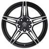 Set 4 18" Edge Street 354MB Gloss Black Machined Face 18x8 5x4.5 5x120 40mm Rims
