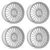 Set 4 20" Axe EX EX50 Silver 20x8.5 Wheels 5x4.25 (5x108) 25mm Rims