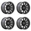 Set 4 Fuel D791 Variant 17x9 5x5 Matte Black Wheels 17" -12mm Rims