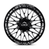 22" Lock X-Treme Bandit Gloss Black Milled 22x10 Wheel 8x180 -18mm Truck Rim