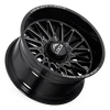 22" Lock X-Treme Bandit Gloss Black Milled 22x10 Wheel 8x180 -18mm Truck Rim