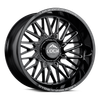 Set 4 22" Lock X-Treme Bandit Gloss Black Milled 22x10 Wheel 8x180 -18mm Truck Rim For Chevy GMC Truck