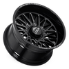 22" Lock X-Treme Bandit Gloss Black Milled 22x10 Wheel 6x135 6x5.5 -18mm Truck Rim