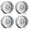 Set 4 OHM Proton 20x9 5x120 Silver W/ Mirror Face Wheels 20" 30mm Rims