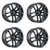Set 4 20" Performance Replicas PR208 20x10 5x120 Gloss Black Wheels 35mm Rims