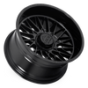 Set 4 22" Lock X-Treme Bandit Gloss Black 22x10 Wheels 8x6.5 -18mm Truck Rims